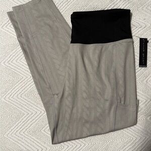 Tahar Black and Gray Active Leggings NWT
